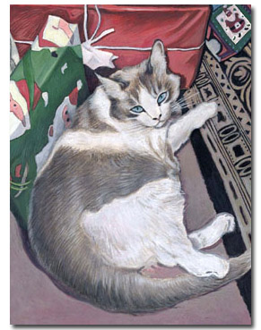 Custom Cat Portrait: Kirby J. Fatt