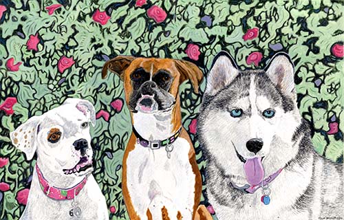 Custom Portrait: Lily, Nik & Izzy