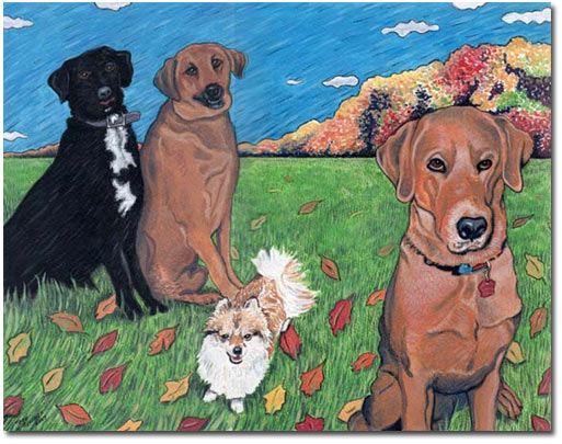 Custom Portrait: Hobo, Reece, Bear & DJ