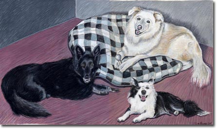 Custom Portrait: Shelby, Sly & Baby Bella