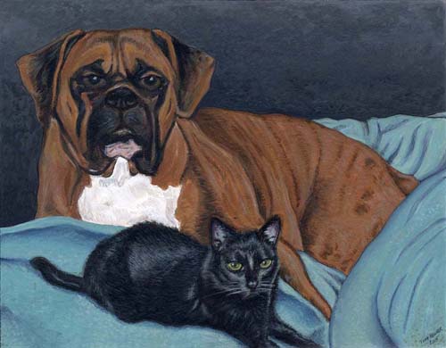 Custom Cat Portrait: Rocky & Ouda